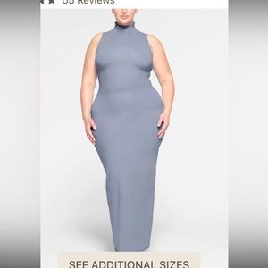 Sleeveless mock neck dress